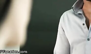 Eye Covered - Hardcore Anal Threesome with Old Man & barely legal Blonde Babe