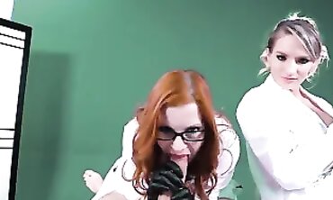 Hot Redhead & Blondes Team Up To Heal A Masculine Patient - Doctor's Office Roleplay