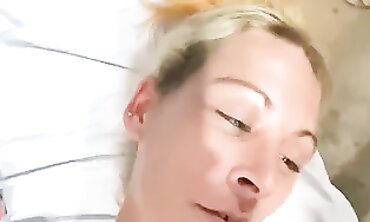 Hot Blonde Babe Gives Sensual Handjob with Fingering & Deepthroat POV - Must See!