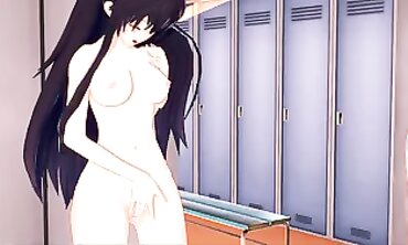 Hot Babe Masturbates in Public Bathhouse with Toys & Vibrator