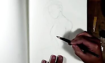 Naked Artistic Bodies - Erotic Sketch of Beautiful Women's Curves
