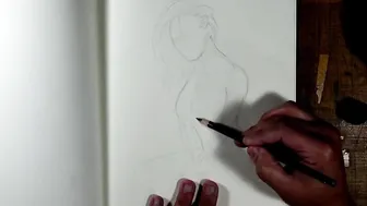 Naked Artistic Bodies - Erotic Sketch of Beautiful Women's Curves