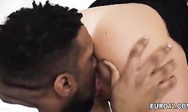Marilyn-Monroe Style Blonde Bombshell Rides A Big Black Monster Dick