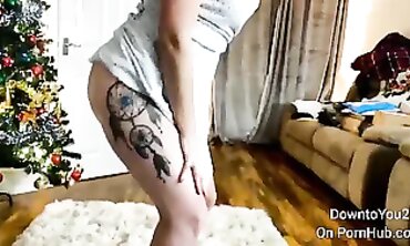 Hot MILF Dirty Talks While Peeing And Fucks Husband In Doggy Style