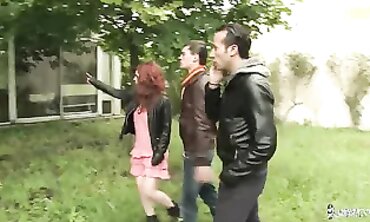 French Lesbian Threesome Scene with Older Woman" or "3Way FFM Sexual Adventure in Paris