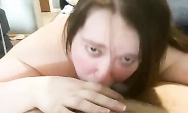Hot MILF Gives Her Boss A Surprise Blowjob While Husband Is At Work