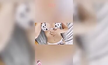 XLightMoonxBustsOut - Sexy Brunette Teen Faces Off In A Masturbation Challenge
