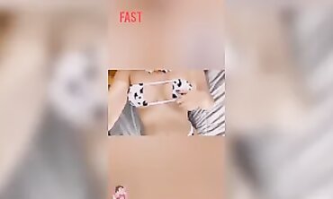 XLightMoonxBustsOut - Sexy Brunette Teen Faces Off In A Masturbation Challenge
