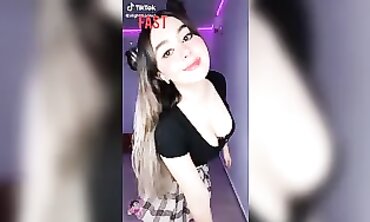 XLightMoonxBustsOut - Sexy Brunette Teen Faces Off In A Masturbation Challenge