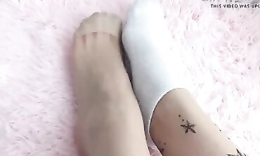 Honey Gems - Sexy Legs in Stockings & Milk Socks Compilation