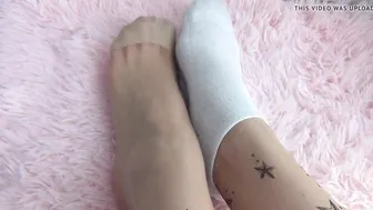 Honey Gems - Sexy Legs in Stockings & Milk Socks Compilation