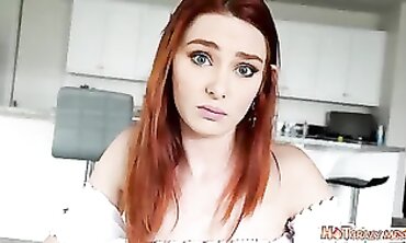 Redhead Teenager Gets First Ever Romantic Experience With StepBrother While Parents Are At Work