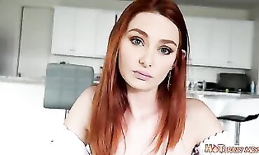 Redhead Teenager Gets First Ever Romantic Experience With StepBrother While Parents Are At Work