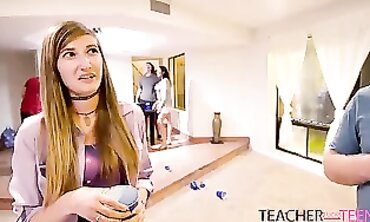 Hot Teacher's Pet #2 (Sex Ed Class) Fucks Student in School Bathroom