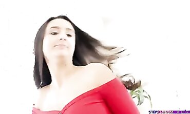 Step Sister Surprise - Hot Teen Babe Catches Brother in Her Room & Fucks Him