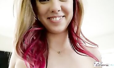 Halloween Fun Night - First-Timer Amateur Teen Babe Rides Stepbrother In Creepy Costume