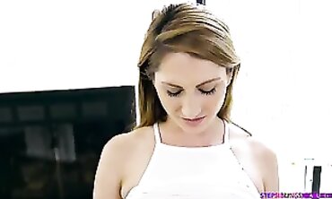 Hot Blonde MILF Teaches barely legal Wife How to Please Her Husband in Bed
