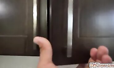 Hot MILF Fucks Step-Son's Friend In Her Huge Ass