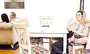 Platinum Blondie Teen Faces Off Against Old Man In A Wild Game Of Truth Or Dare