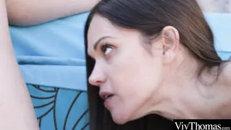 MILF Loves Threesome - Step-mom Fingers Teen's Ass While Sucking Dick