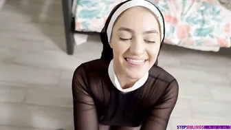Kinky Step-Siblings Roleplaying in Bedroom with Hot Blonde Teen