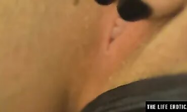 Princess Platinum Blondes - Close Up Panties Tease with Shaved Vagina