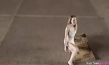 Curvy Cutie Pays Her Debt With Sex! Old Man Fucks barely legal Blonde In POV