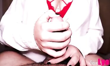 Hot MILF Gives Sensual Hand Job With Facial Finish