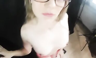 Hot Blonde Teen Gives Wild Ride on Big Dick - Petite Cutie's First Anal Experience