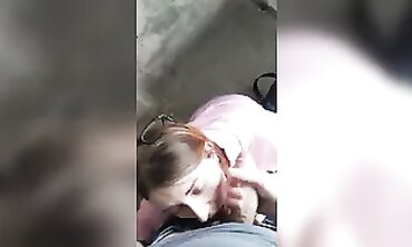 Neighbor's Girlfriend Gives Valentine Special Blowjob