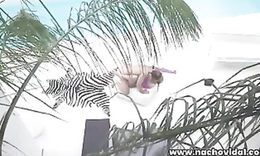 Exotic Dancer Faces Down Blowjob with Sensual Dance Moves by Hot Latina - Expertly Handled By Older Man