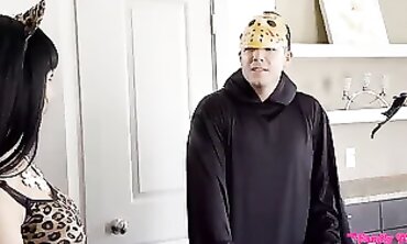 Step-Mom's Hot Halloween Party Turned Into A Threesome
