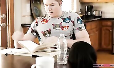 Step-Mom's Hot Cooking Lesson - Mommy Teaches Son How To Make Love