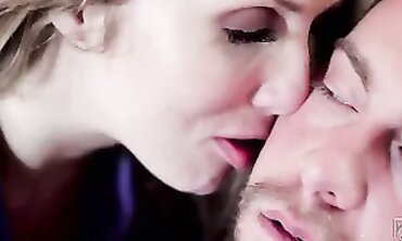 Passionate Lovemaking Session with Hot Blonde Babe & Hunk in Bedroom