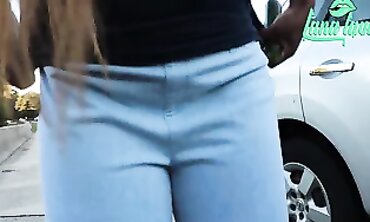 Dark Hue Babe Faces Off With The Law While Masturbating Using A Giant Veggie