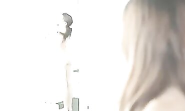 Lesbian Shower Fun with Hot Blonde Twins - Scene 2