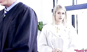 Daddy's Girl Gives Her First Blowjob in This Erotic POV Video