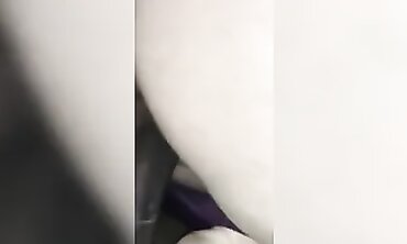 White Girl's Phat Booty Gets A Hardcore Riding Lesson From Black Guy