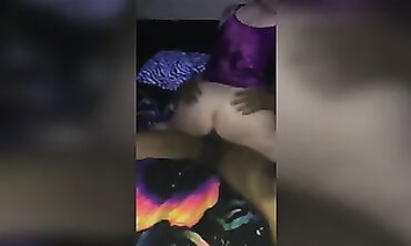 White Girl's Phat Booty Gets A Hardcore Riding Lesson From Black Guy