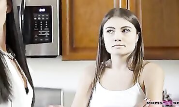 Hot MILF Teaches Step-Son How To Please A Woman