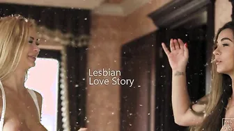 Lesbian MILFs Share Intimate Moments in Bed" or "Hot Milf Lesbians Scissoring Passionately