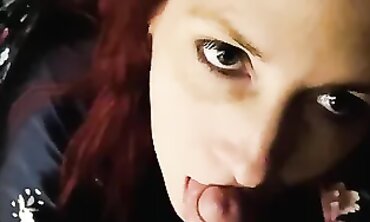 Redhead Ex Wifes Deepthroating Blowjob with Facial Finish