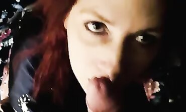Redhead Ex Wifes Deepthroating Blowjob with Facial Finish