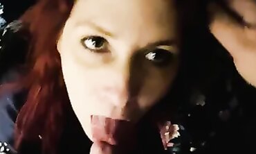 Redhead Ex Wifes Deepthroating Blowjob with Facial Finish