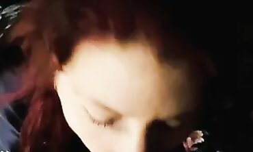 Redhead Ex Wifes Deepthroating Blowjob with Facial Finish