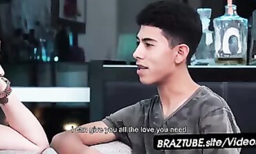 Step-Mom's Hot MILF Body Rides on Stepson in Passionate Romantic Sex