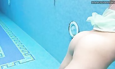 Sexy Teen Sensation - Poolside Nude Swimming Adventure with Lizzy Vogues