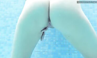 Sexy Teen Sensation - Poolside Nude Swimming Adventure with Lizzy Vogues