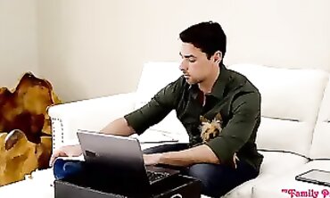 College Girl's Stepdad Gives her Rough Lesson in Sex Ed - Erin Electra