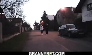 Blonde MILF with Aged Stocks Enjoys Wild Sex With Random Guests